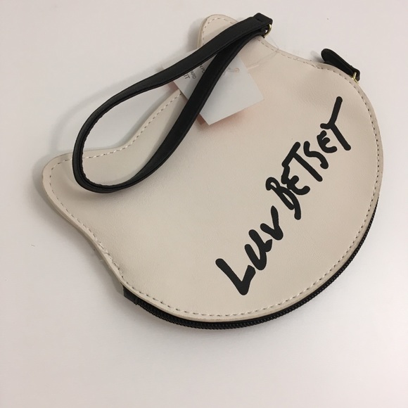 3/$25 Betsey Coin Wallet Purse Wristlet CAT NEW - Picture 2 of 4